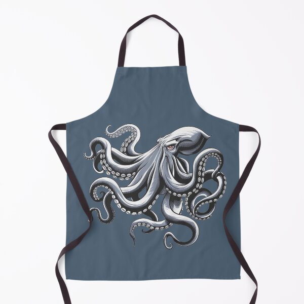 Item preview, Version 3: Etched Style, Retro Style Octopus - Ocean and Sea Life Fish Tee - detailed, custom etching designed and sold by markmm9.
