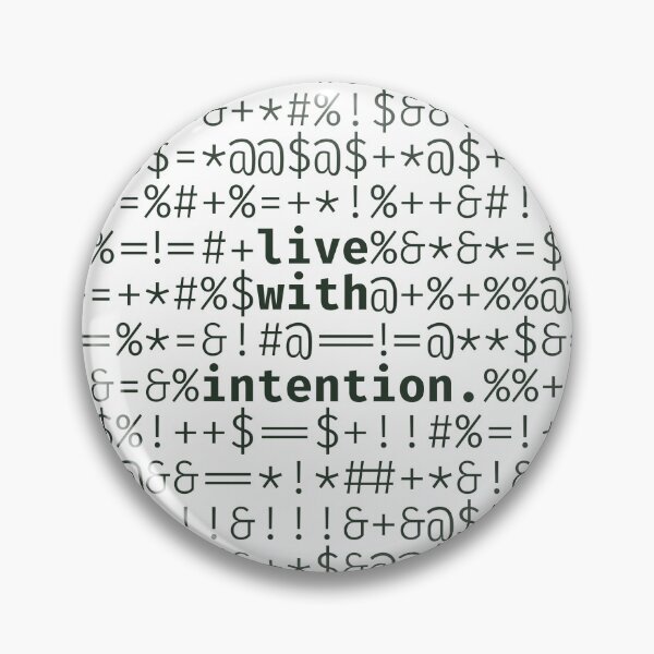 Item preview, Live with intention - 241126/T1/A designed and sold by TheQuotesStudio.