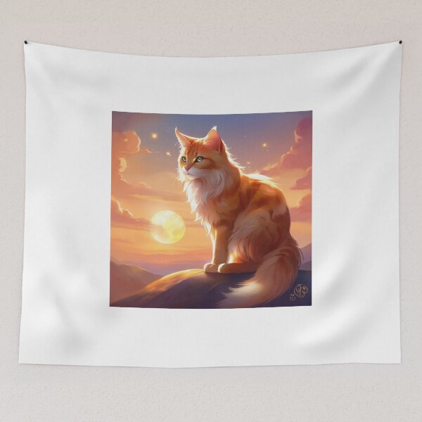 Item preview, Golden Sunset Cat with Majestic Glow designed and sold by EliteDesignsEE.