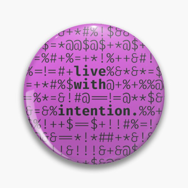 Item preview, Live with intention - 241126/T1/C designed and sold by TheQuotesStudio.
