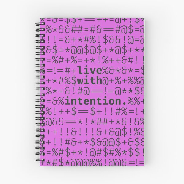 Item preview, Live with intention - 241126/T1/C designed and sold by TheQuotesStudio.