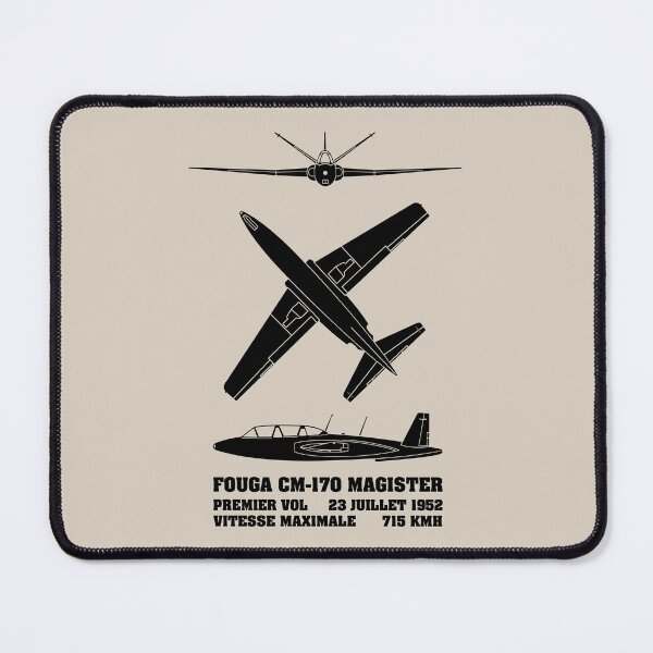 Item preview, Fouga CM 170 Magister French Jet Plane Silhouettes Infographic designed and sold by MilitaryMart.