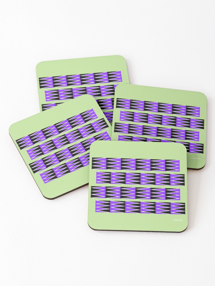 Thumbnail 1 of 5, Coasters (Set of 4), Gliding Patterns: The Anomalous Motion Illusion designed and sold by GianniSarcone.