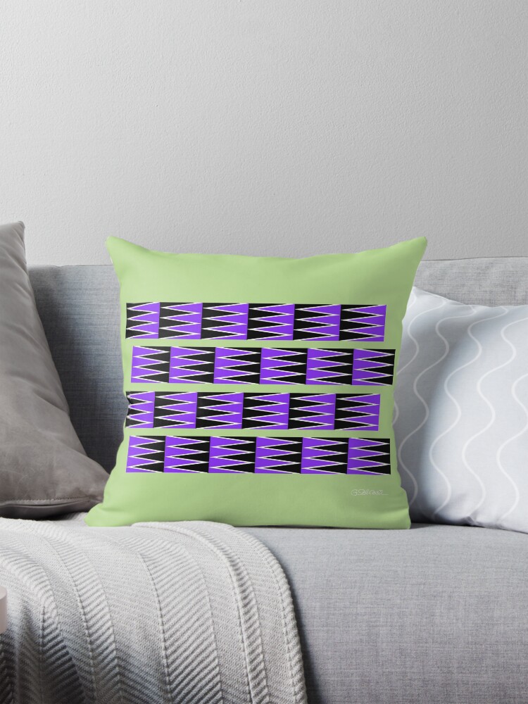 Thumbnail 1 of 4, Pillow, Gliding Patterns: The Anomalous Motion Illusion designed and sold by GianniSarcone.