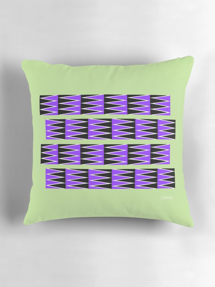 Thumbnail 3 of 4, Pillow, Gliding Patterns: The Anomalous Motion Illusion designed and sold by GianniSarcone.