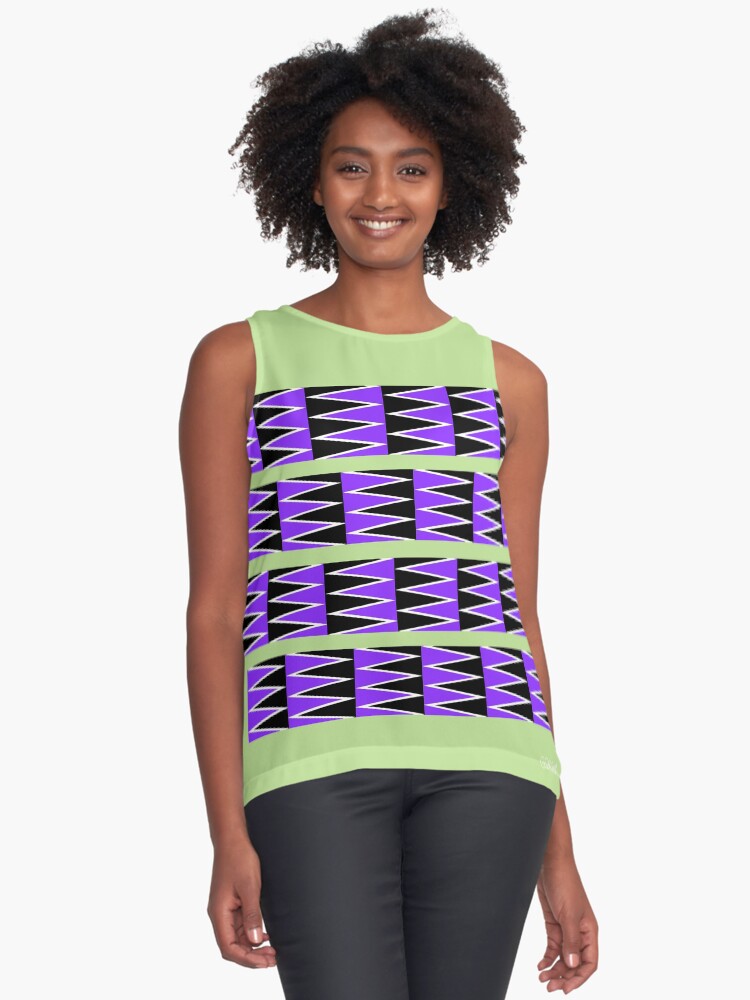 Thumbnail 1 of 6, Sleeveless Top, Gliding Patterns: The Anomalous Motion Illusion designed and sold by GianniSarcone.