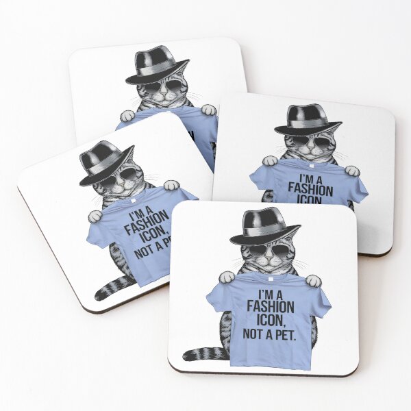 Item preview, Trendy design - Stylish Cat with "I’m a Fashion Icon, Not a Pet" T-Shirt designed and sold by Cherry-Cat.