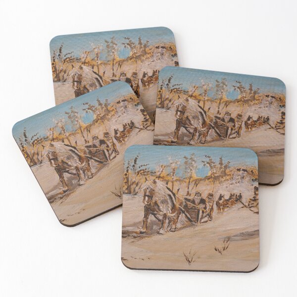 Item preview, Lasskjørerne working horses a cold february morning  designed and sold by Hcsart.