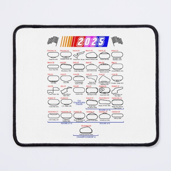 Item preview, Schedule Nascar Cup Series 2025 white designed and sold by ideasfinder.