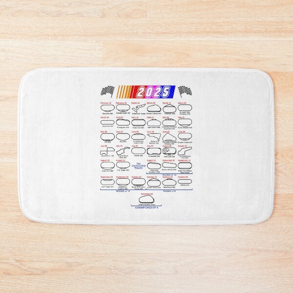 Item preview, Schedule Nascar Cup Series 2025 white designed and sold by ideasfinder.