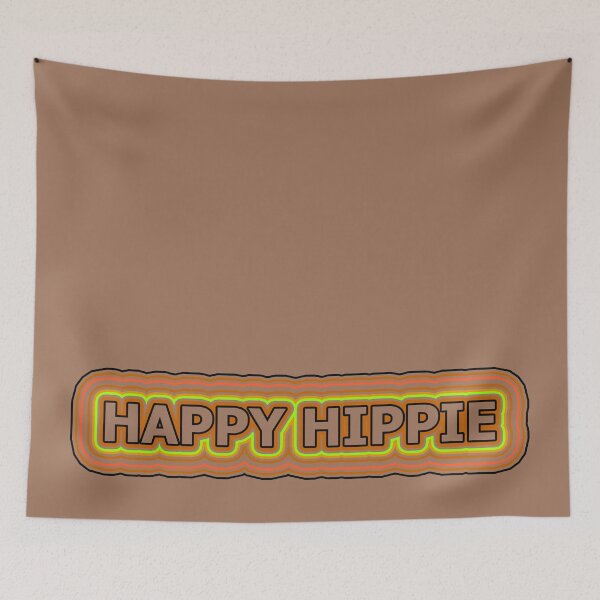 Item preview, Happy Hippie Words Earthy Tones Hippie Vibes Retro Lines 2 of 4 designed and sold by Beachy.