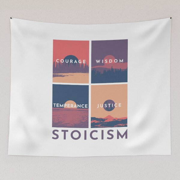 Item preview, The Four Virtues Stoicism designed and sold by TKsuited.