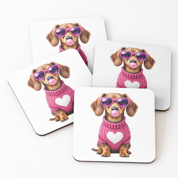 Item preview, dachshund blowing a bubble designed and sold by jkrphoto.
