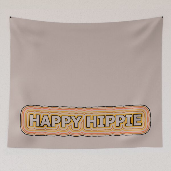 Item preview, Happy Hippie Words Earthy Tones Hippie Vibes Retro Lines 3 of 4 designed and sold by Beachy.