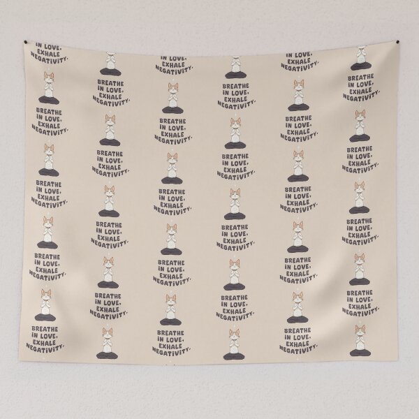 Item preview, BREATHE IN LOVE, EXHALE NEGATIVITY. CUTE CAT designed and sold by La Loca.
