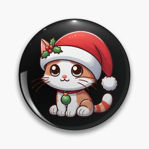Artikelvorschau, Kawaii Katze mit Weihnachtsmütze entworfen und verkauft von SekoOne.