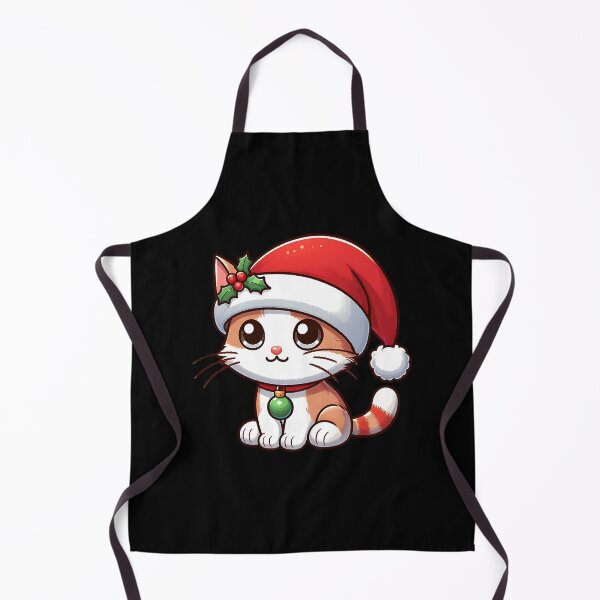 Artikelvorschau, Kawaii Katze mit Weihnachtsmütze entworfen und verkauft von SekoOne.