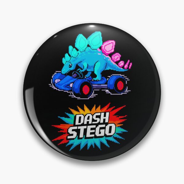 Item preview, Dash Stego - Retro Gaming Pixel Art Dinosaur Kart Racing - Original Design designed and sold by ObjCrea123.