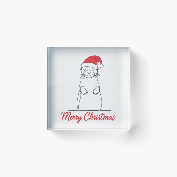 Item preview, Sea Otter Merry Christmas Santa Hat designed and sold by Outlandishrob.