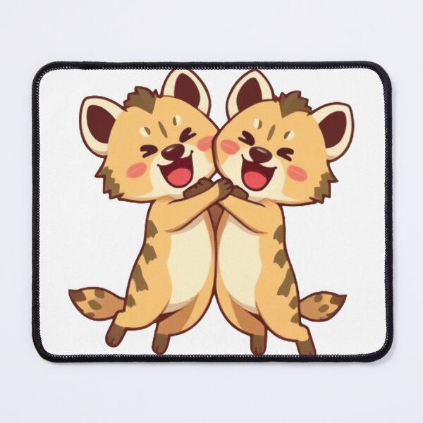 Item preview, 2 Hyenas Jumping While Hugging Each Other designed and sold by OhshunStudios.