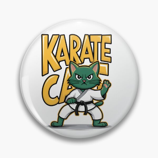 Item preview, Karate Cat Master – Funny Martial Arts Cat Illustration designed and sold by Cherry-Cat.