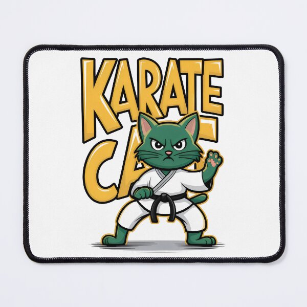 Item preview, Karate Cat Master – Funny Martial Arts Cat Illustration designed and sold by Cherry-Cat.