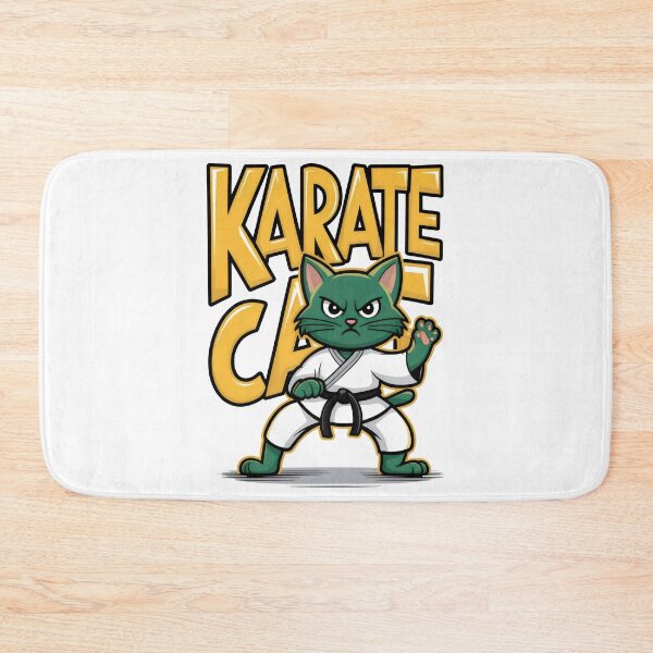 Item preview, Karate Cat Master – Funny Martial Arts Cat Illustration designed and sold by Cherry-Cat.
