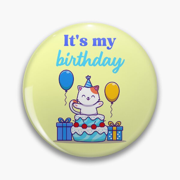 Item preview, Birthday Cat • It's My Birthday! designed and sold by MannyShop.