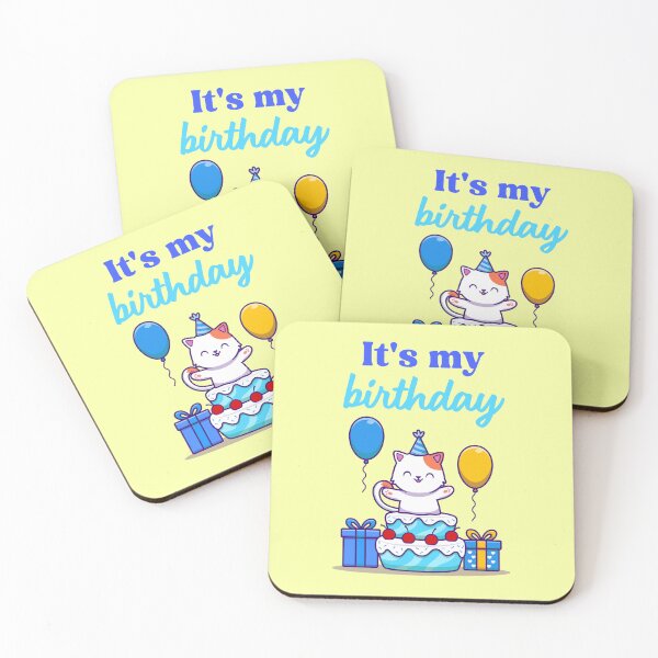 Item preview, Birthday Cat • It's My Birthday! designed and sold by MannyShop.