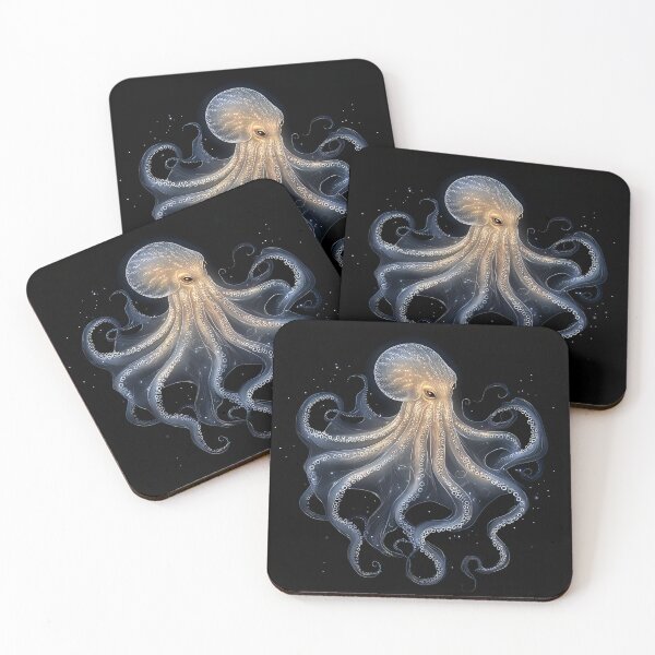 Item preview, Octopus on black background  designed and sold by I-R-A.