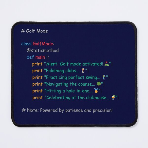 Artikelvorschau, Perfektes humorvolles Geschenk für Programmierer, die Golf lieben entworfen und verkauft von SkyTastic.