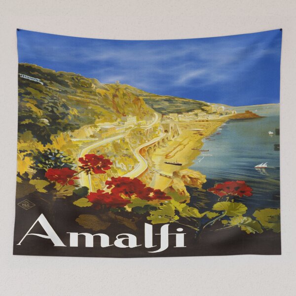 Item preview, Vintage Amalfi Italy Travel Poster designed and sold by JustEclectic.