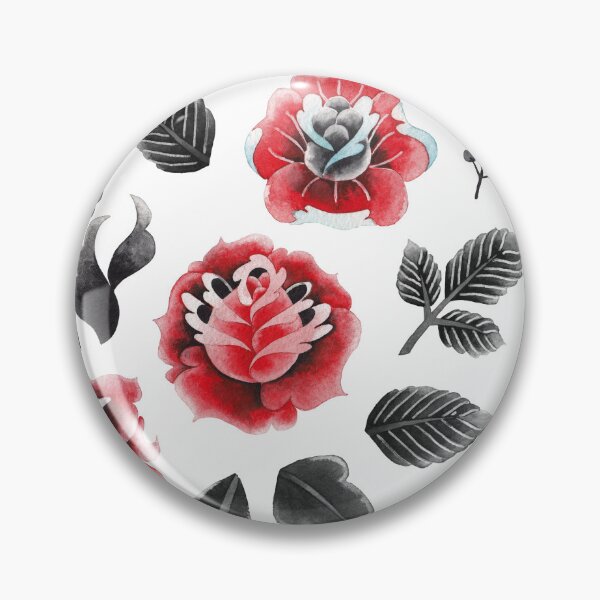 Item preview, Red and black flower pattern designed and sold by jessnieves.