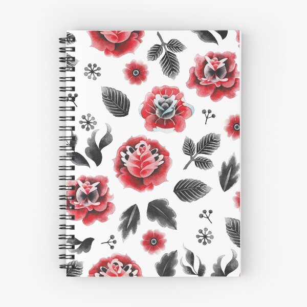 Item preview, Red and black flower pattern designed and sold by jessnieves.