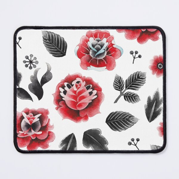 Item preview, Red and black flower pattern designed and sold by jessnieves.