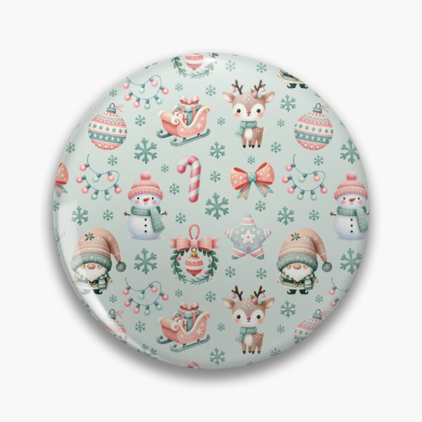Item preview, Patrón navideño de acuarela pastel verde n.° 2 designed and sold by Lisetta Collection.