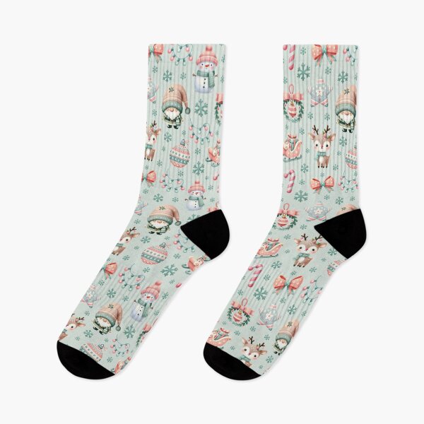 Item preview, Pastel Watercolor Christmas Pattern Green #2 designed and sold by Lisetta Collection.