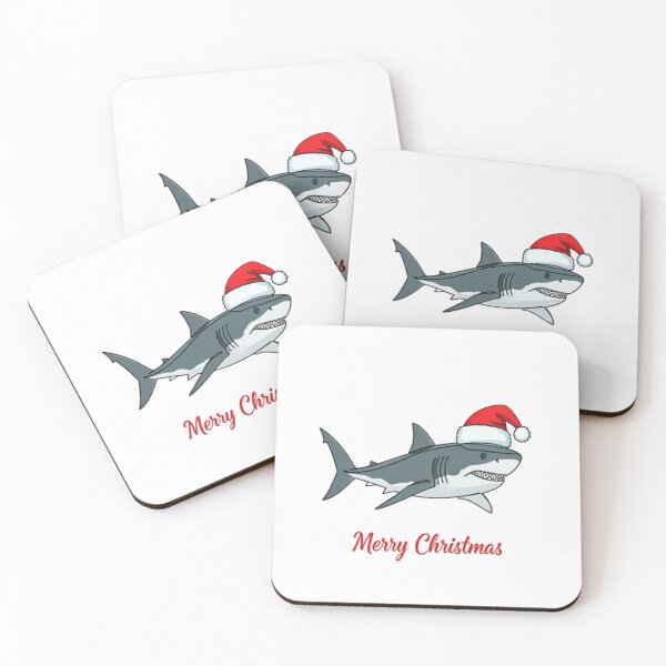 Item preview, Merry christmas shark with santa hat designed and sold by Outlandishrob.