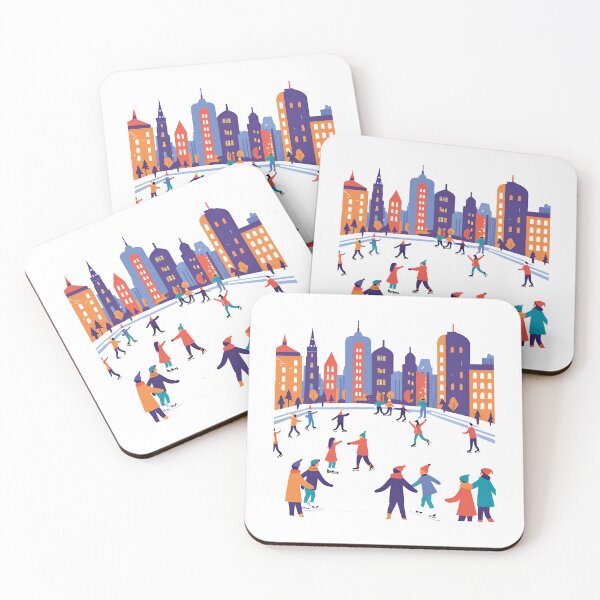 Item preview, Ice Skating in City Beautiful View designed and sold by xiaidex.