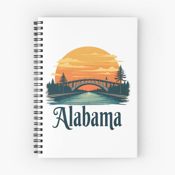 Item preview, Alabama Sunset Bridge - Scenic Retro designed and sold by CyberPeakZ.