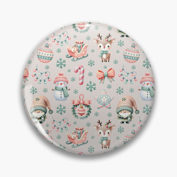 Artikelvorschau, Pastell Aquarell Weihnachtsmuster Rosa #2 entworfen und verkauft von Lisetta Collection.