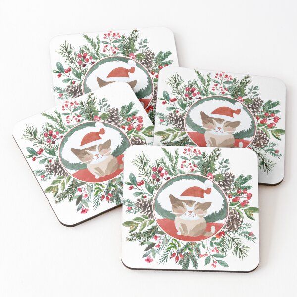 Item preview, CHRISTMAS, Christmas Time, Cat Christmas, xmas, Santa, designed and sold by GOLDENGARDENART.