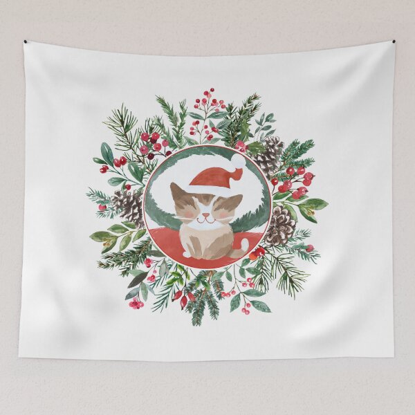 Item preview, CHRISTMAS, Christmas Time, Cat Christmas, xmas, Santa, designed and sold by GOLDENGARDENART.