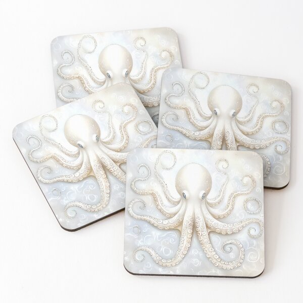 Item preview, Mystical white octopus  designed and sold by I-R-A.
