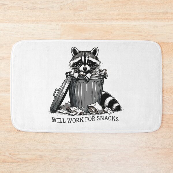 Item preview, Will Work For Snacks, Trash Raccoon designed and sold by OskarArts.