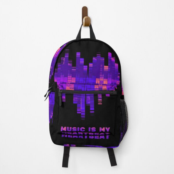 Item preview, Music Is My Heartbeat a sound wave project in the shape of a heart for music lovers designed and sold by DreamsArtwear.