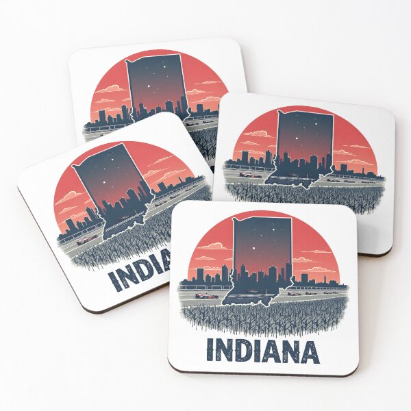 Item preview, Indiana Skyline and Speedway - Racing and Cornfields designed and sold by CyberPeakZ.