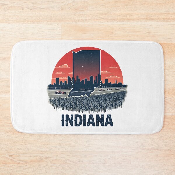 Item preview, Indiana Skyline and Speedway - Racing and Cornfields designed and sold by CyberPeakZ.
