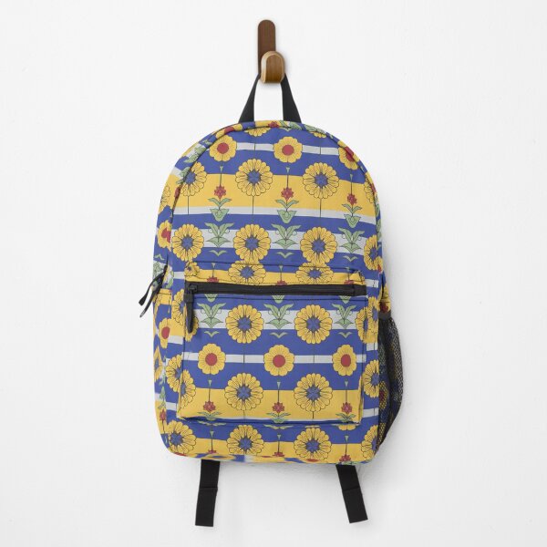 Item preview, Retro Sunflower Stripes Pattern Digital Print designed and sold by cabana.space.