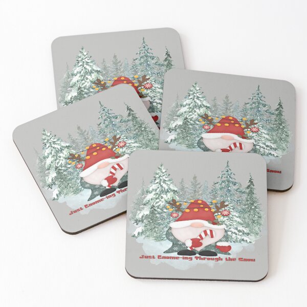 Item preview, Just Gnome-ing Through the Snow | Cute Gnome Art for Holiday Decor & Apparel designed and sold by Gnome to Express.